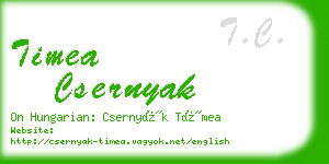 timea csernyak business card